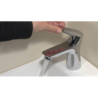 Hansgrohe Talis Es wastafelkraan 80 met waste chroom
