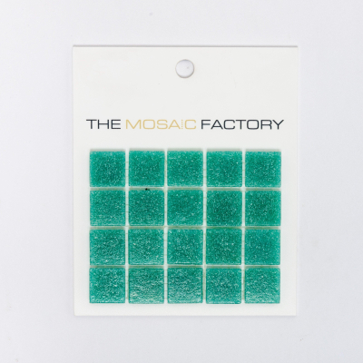 SAMPLE The Mosaic Factory Amsterdam mozaïektegel 2x2x0.4cm voor wand en vloer voor binnen en buiten vierkant Glas Jade Groen
