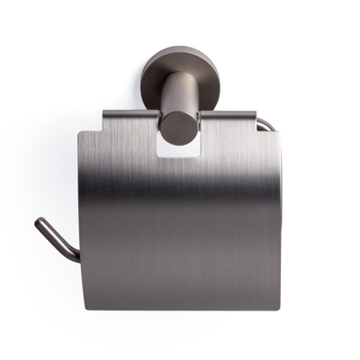 Ozean Eternal Toiletrolhouder - met klep - rond - RVS SHOWROOMMODEL