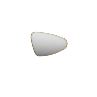 INK SP22 Spiegel - 80x4x50cm - organisch - in stalen kader - rechts aluminium Mat goud