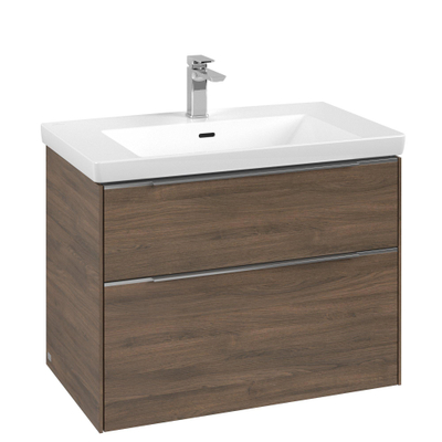 Villeroy & Boch Subway 3.0 wastafelonderkast 77.2x57.9cm 2 lades Arizona oak