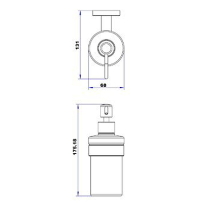 Plieger Vigo zeepdispenser glas met houder chroom