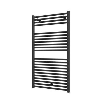 Plieger Vulcano designradiator horizontaal 1111x600mm 605W zwart grafiet (black graphite)