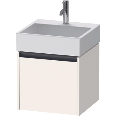 Duravit Ketho 2 wastafelonderbouwkast met 1 lade 48.4x46x44cm met greep antraciet wit supermat