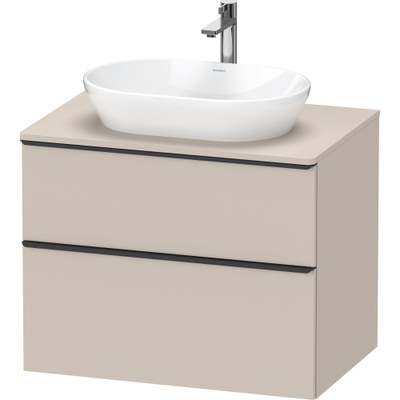 Duravit D-Neo wastafelonderkast 80x66.4x55cm 2 lades Taupe Mat