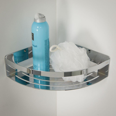 Tiger Caddy Douchemand Hoek groot Chroom 22.4x7x22.4cm