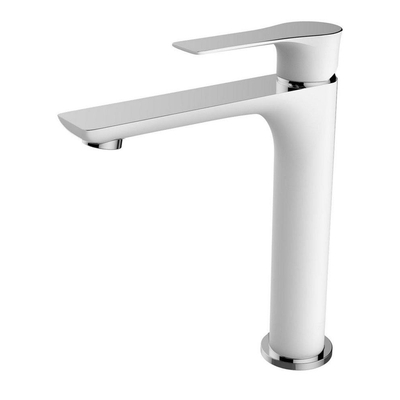 Wiesbaden Casma eenhendel wastafelmengkraan hoog wit/chroom
