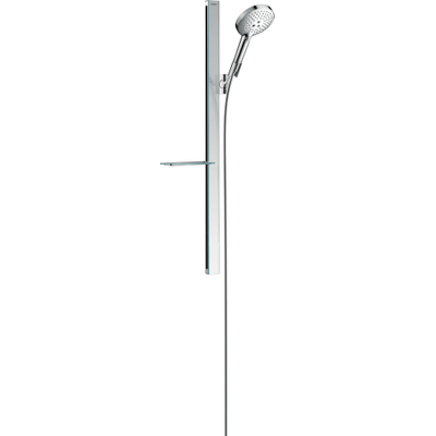 Hansgrohe Raindance Select S Unica Doucheset - glijstang - raindance select S 120 3jet handdouche - zeepschaal - 90cm - doucheslang 160cm - wit/chroom
