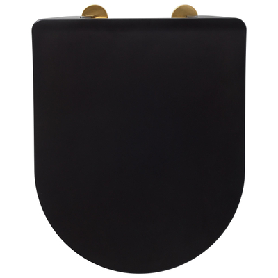 Tiger Tune Toiletbril Duroplast Zwart Messing geborsteld