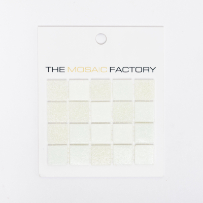 SAMPLE The Mosaic Factory Amsterdam mozaïektegel 2x2x0.4cm voor wand en vloer voor binnen en buiten vierkant Glas Wit Mix
