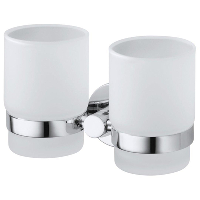 Haceka Kosmos Dubbele Bekerhouder - glas - chroom