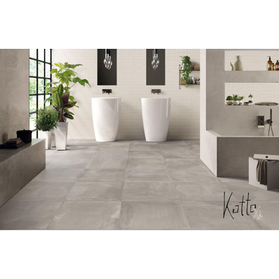 Emil Kotto Xl Vloer- en wandtegel 80x80cm 10mm gerectificeerd R10 porcellanato Cenere