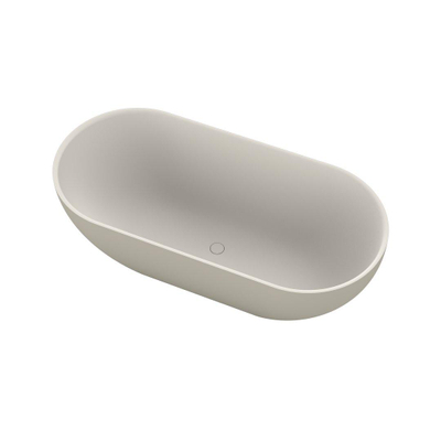 Ideavit Solidera Vrijstaand bad - 170x80x55cm - Solid surface - Ovaal - Mat Grijs