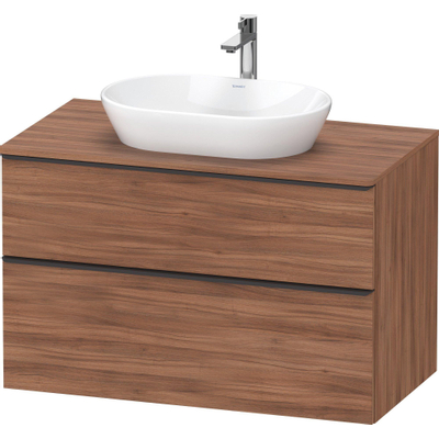 Duravit D-Neo wastafelonderkast 100x66.4x55cm 2 lades Noten Mat