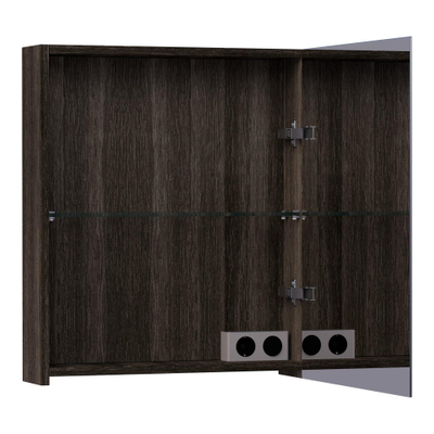 BRAUER Plain Spiegelkast - 60cm - legno - rechtsdraaiend - antraciet