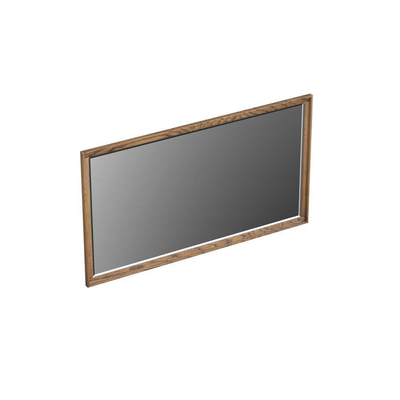 Forzalaqua Reno 2.0 spiegel 140x80cm Rechthoek zonder verlichting met frame Massief Eiken Castle Brown