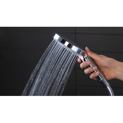 Hansgrohe Raindance Select E300 showerpipe: met Showertablet 300 opbouwkraan thermostatisch met handdouche 3jet en hoofddouche 3jet chroom