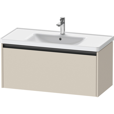 Duravit Ketho 2 wastafelonderbouwkast met 1 lade 98.4x45.5x44cm met greep antraciet taupe supermat