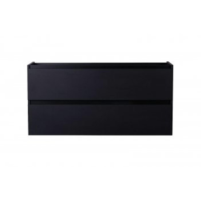 Wiesbaden Marmaris onderkast met 2 laden 2 uitsparingen 120 x 45 cm mat zwart