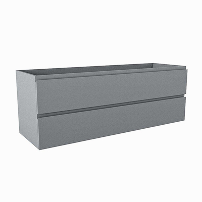 Mondiaz HAY wastafelonderkast - 140x45x50cm - 2 lades - uitsparing links - softclose - Plata
