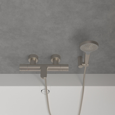 Villeroy & Boch Verve Showers Handdouche met drie waterstraalstanden Rond - Matt Brushed Nickel (RVS)