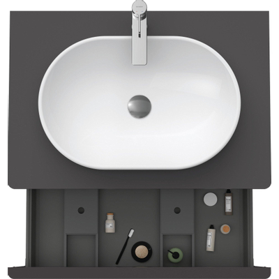 Duravit D-Neo wastafelonderkast 80x45.9x55cm 1 lade Grafiet Mat