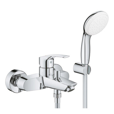 GROHE Eurosmart badkraan met hendel met douchegarnituur chroom