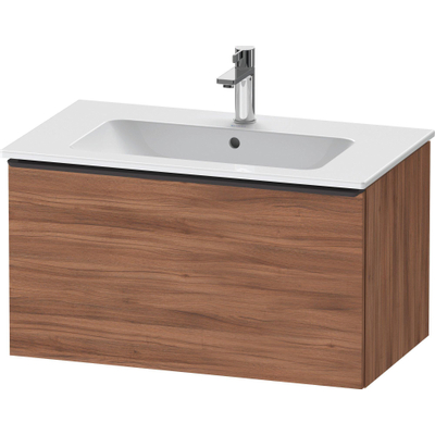 Duravit D-Neo wastafelonderkast 81x44x46.2cm 1 lade Noten Mat