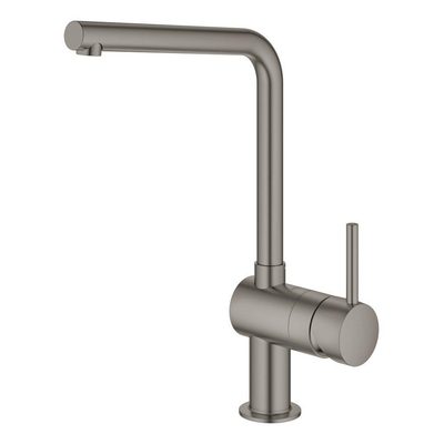 GROHE Minta Keukenkraan - hoog - l uitloop - hard graphite geborsteld