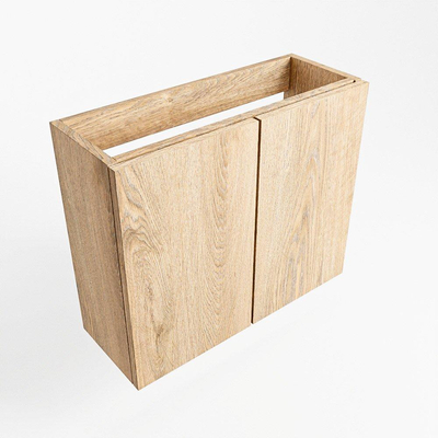 Mondiaz FOWY fonteinonderkast - 60x22x50cm - 2 deuren - push to open - softclose - Washed Oak