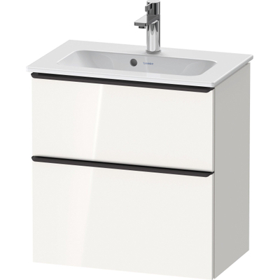 Duravit D-Neo wastafelonderkast 61x62.5x37.2cm 2 lades wit Hoogglans