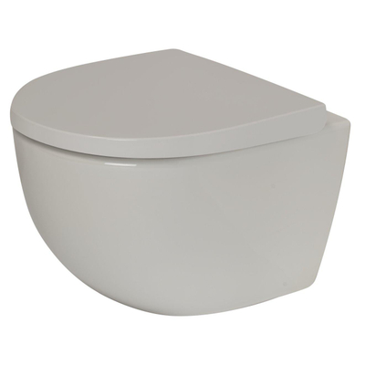 Plieger Zano Toiletset - UP320 inbouwreservoir - wandcloset - compact - zitting - softclose - witte bedieningsplaat - ronde knoppen - wit