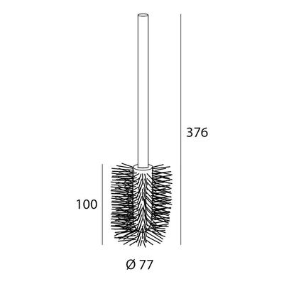 Tiger Reserveonderdeel Toiletborstel universeel Chroom