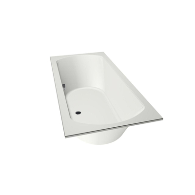 Xenz Lagoon ligbad - 190x90cm - met overloop - zonder afvoer - Acryl Edelweiss mat