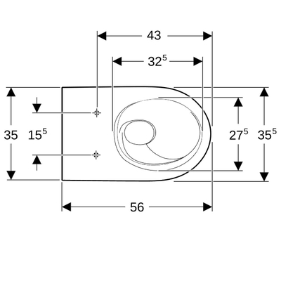 GeberitiCongeberit icon staande wc diepspoel, back-to-wall, turboflushWit
