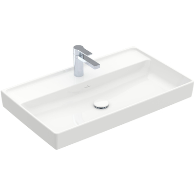 Villeroy & Boch Collaro meubelwastafel 80x47cm zonder overloop 1 kraangat ceramic+ wit