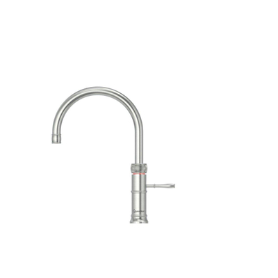 Quooker NL Classic Fusion round kokendwaterkraan opbouw uitloop draaibaar met Combi+ reservoir & Cube reservoir RVS