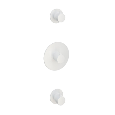 Hotbath Cobber afbouwdeel inbouwthermostaat met 2 stopkranen mat wit