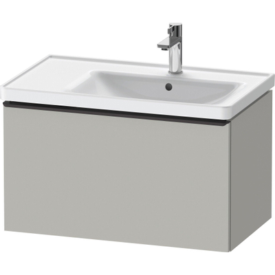 Duravit D-Neo wastafelonderkast 78.4x44x45.2cm 1 lade met softclose Betongrijs Mat