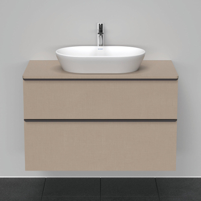 Duravit D-Neo wastafelonderkast 100x66.4x55cm 2 lades Linnen Mat