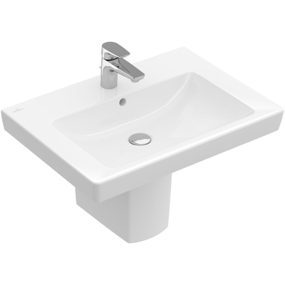 Villeroy en Boch Subway 2.0 wastafel 65x47cm 1 kraangat met overloop ceramic+ wit