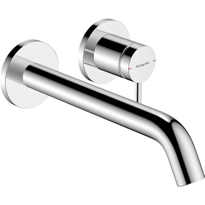 Hansgrohe Tecturis S Wastafelkraan Inbouw - mengkraan - rond - eengreeps - 22.5cm uitloop - chroom