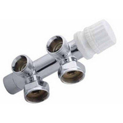 Riko thermostatisch 3/4 onderblok haaks-rechts chroom