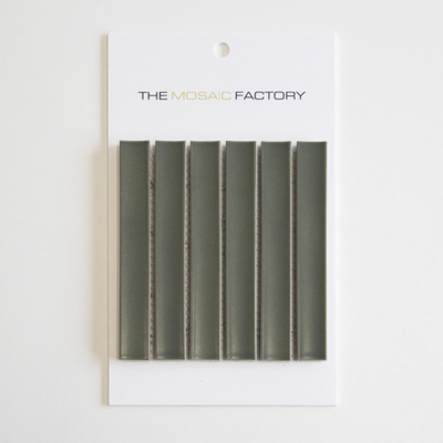 SAMPLE The Mosaic Factory Sevilla mozaïektegel - 15x25cm - wandtegel - Rechthoek - Porselein Army green Mat