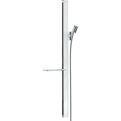 Hansgrohe Unica`E glijstang m. Isiflex`B doucheslang 160cm en casetta`E zeepschaal 90cm wit/chroom