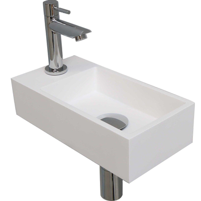 INK Versus Fonteinpack - Polystone - links fonteinkraan - designsifon - afvoerplug - incl bevestiging