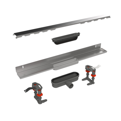 Easy drain Compact Clean 30 Douchegoot - wandmontage - dryphon - 70cm - geborsteld RVS