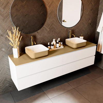 Mondiaz TOP 46 Topblad - 190x46x0.9cm - geschikt voor afdekplaat - Solid surface - Oro