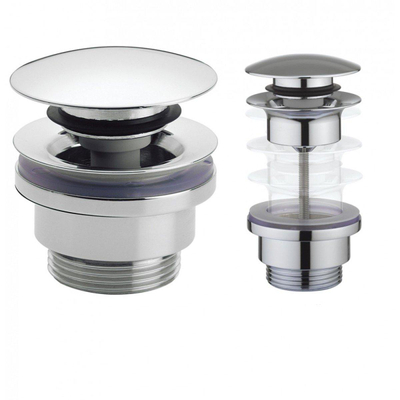 Wiesbaden Oak houten fonteinset compleet met inbouwkraan, waskom links, houten blad, sifon en afvoerplug chroom