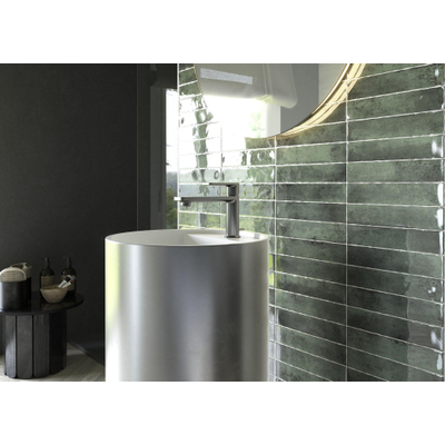 Cifre Ceramica Kalon wandtegel - 5x25cm - Green glans (groen)